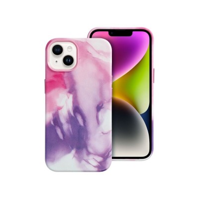 Husa iPhone 14, Magsafe, Protectie Camera, Microfibra La Interior, Purple Spalsh